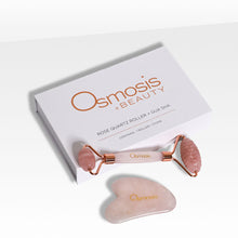 Load image into Gallery viewer, Osmosis Skincare Rose Quartz Roller & Gua Sha Set - European Beauty by B