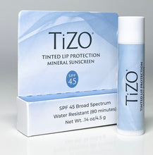 Load image into Gallery viewer, Tizo Lip Protection tinted matte finish SPF 45