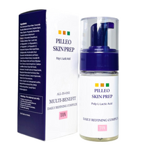 Load image into Gallery viewer, A product image showing Hop + Pilleo Skin Prep Daily Treatment Toner Refining Complex, with the packaging and the bottle displayed in front of the box.