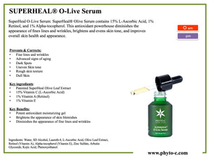 Phyto-C Skin Care Superheal™ O-Live Serum 30ml - European Beauty by B