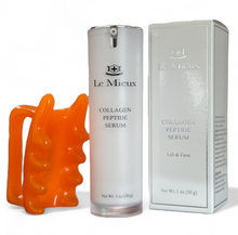 Load image into Gallery viewer, Le Mieux Collagen Peptide Serum - Concentrated, Creamy Anti Aging Face Serum 30 ml  with Free facia Face Massager
