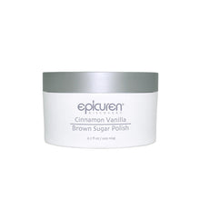 Load image into Gallery viewer, White container of epicuren Cinnamon Vanilla Brown Sugar Polish on a white background
