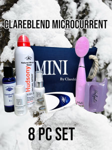 Set de 8 piezas Clareblend MINI Microcurrent Facelift con NeoGenesis HUDSONY Facial Spray 300 ml 