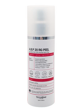 Load image into Gallery viewer, A bottle of Trandmi A.B.P 20 RG Peel, with a white and red label, indicating that it is a brightening peel product.
