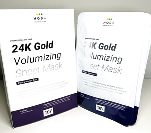 Special  24k Gold Volumizing Sheet Mask 5pc With Free Sonic Brush / TOV House of PLLA HOP+