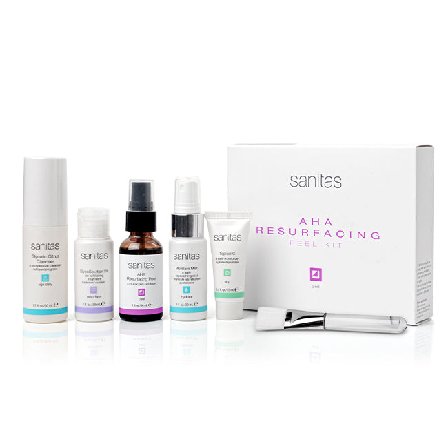 Sanitas AHA Resurfacing Peel 6 pc Kit - European Beauty by B