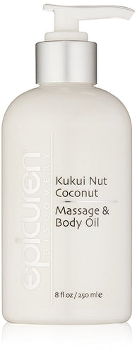 Epicuren Discovery Kukui Nut Coconut Massage & Body Oil, 8 Fl Oz - European Beauty by B