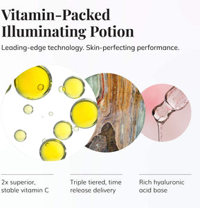 Le Mieux Vita-C Serum 0.5 oz - Concentrated Vitamin C & Glutathione Antioxidant Facial Serum - European Beauty by B