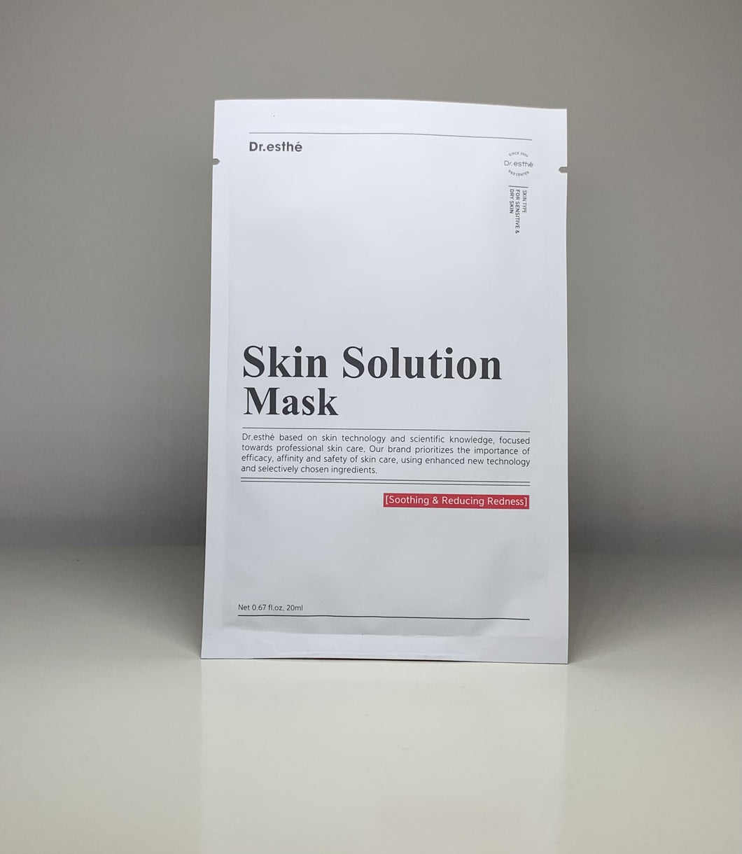 Dr.Esthe Skin Solution Mask Soothing & Reducing Redness 10pc