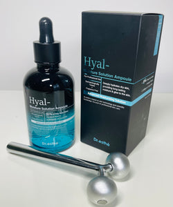Dr.esthe Hyal Moisture Solution Ampoule 150ml with free roller face massager - European Beauty by B