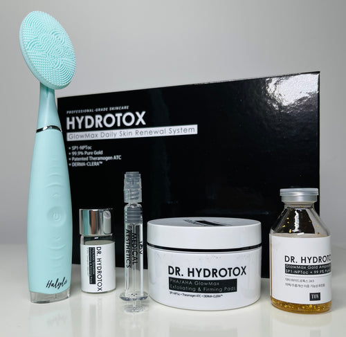 Hydrotox Glowmax Daily Skin Renewal System with Free sonic Face brush - European Beauty by B