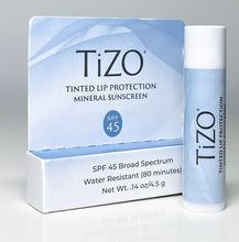 Load image into Gallery viewer, Tizo Lip Protection tinted matte finish SPF 45