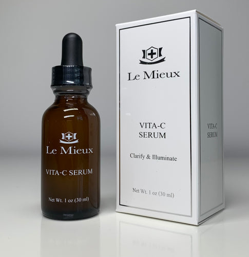 Le Mieux Vita-C Serum 1.0 oz - Concentrated Vitamin C & Glutathione Antioxidant Facial Serum - European Beauty by B