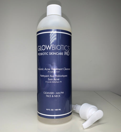 Glowbiotics Probiotic Acne Treatment Cleanser 16 oz - European Beauty by B