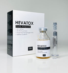 Hevatox Gold Ampoule with PHA/AHA Exfoliating & Firming Pads and Free Sonic Brush - European Beauty by B
