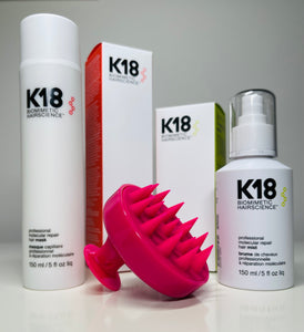K18 Biomimetic Hairscience Pro Molecular Repair Hair Mist with Repair Mask and Free Scalp Massager - European Beauty by B